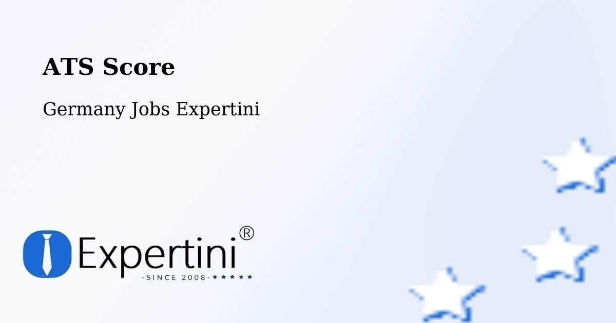 Resume ATS Score & Job Description Match Tool – Jena - Germany Jobs Expertini